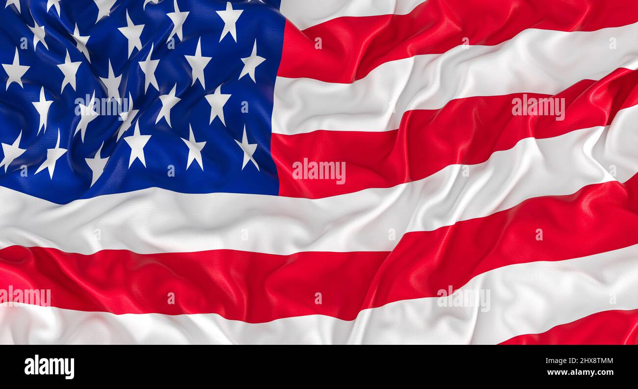 old glory flag of the united states of america. 3d render Stock Photo