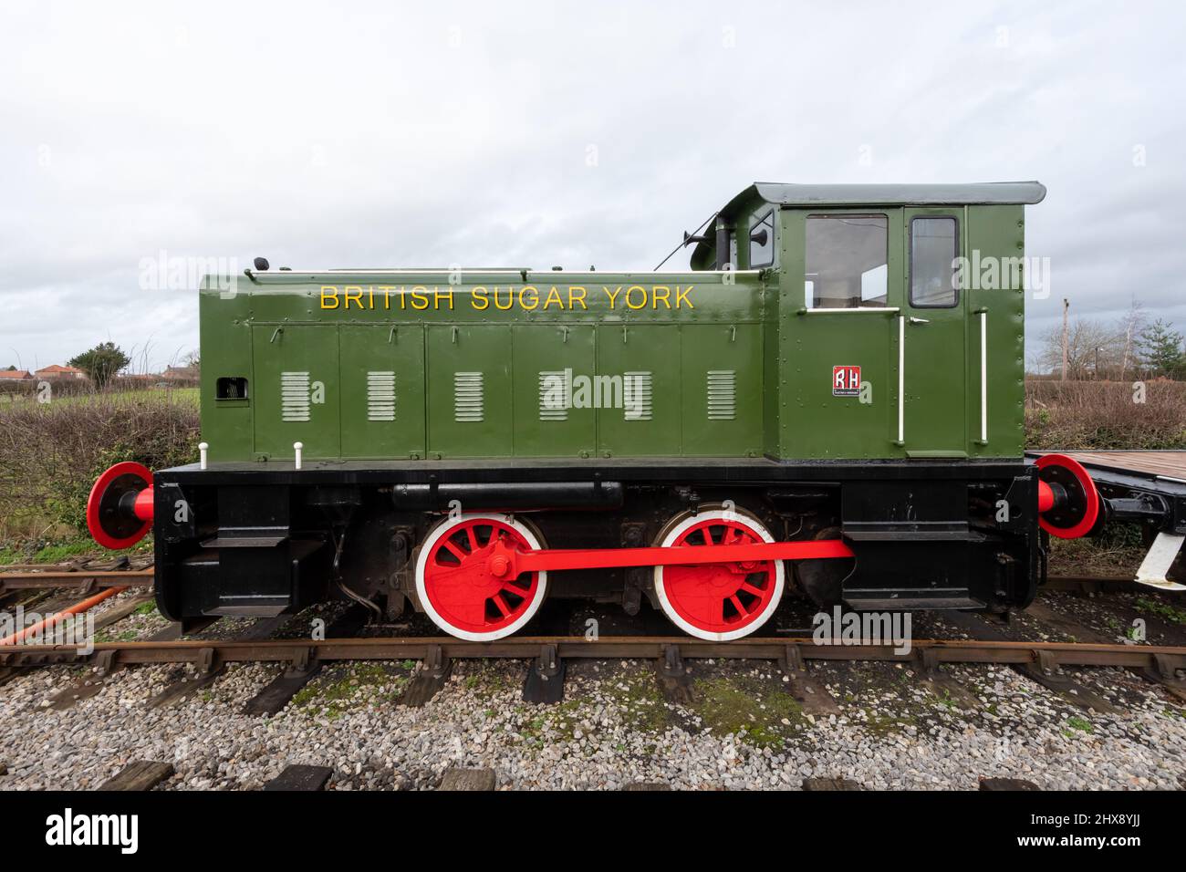 York.Yorkshire.United Kingdom.February 16th 2022.A Ruston and Hornsby 88DS train is on display