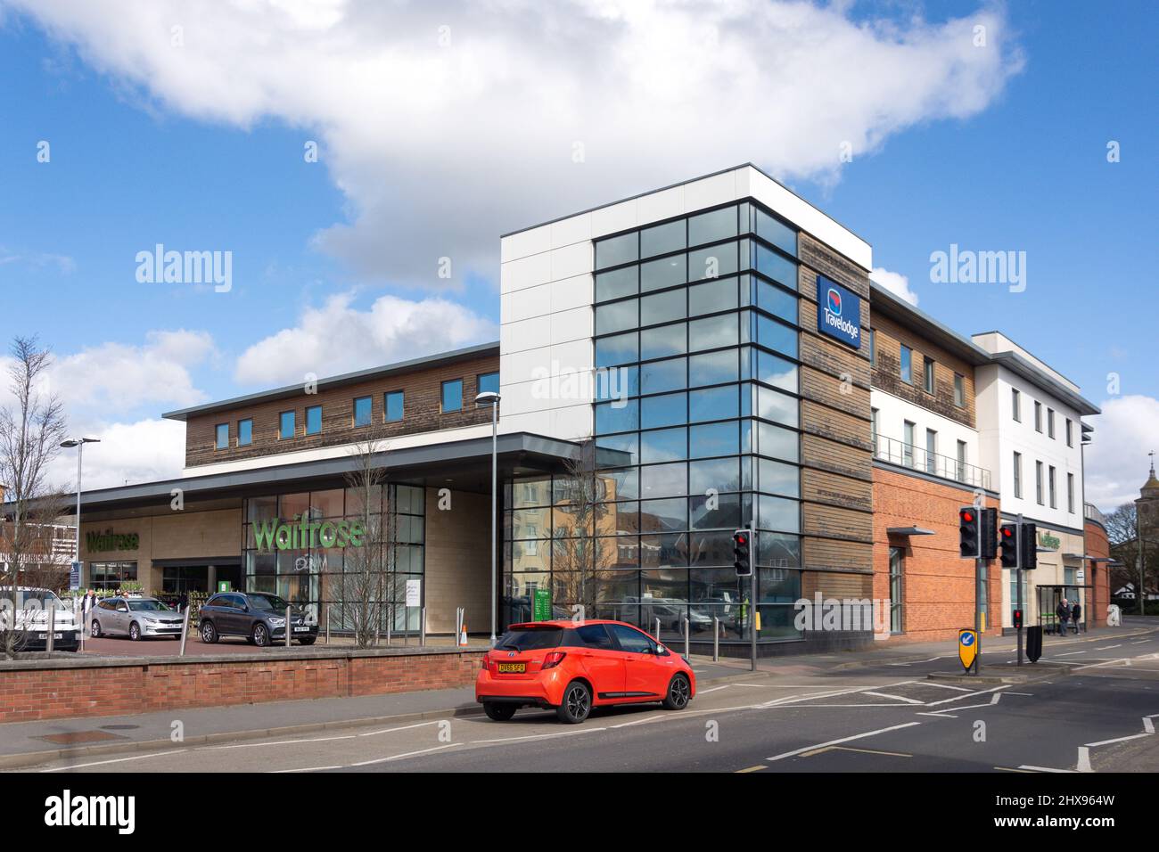 Waitrose Supermarket and Travelodge Hotel, Church Road, Egham, England