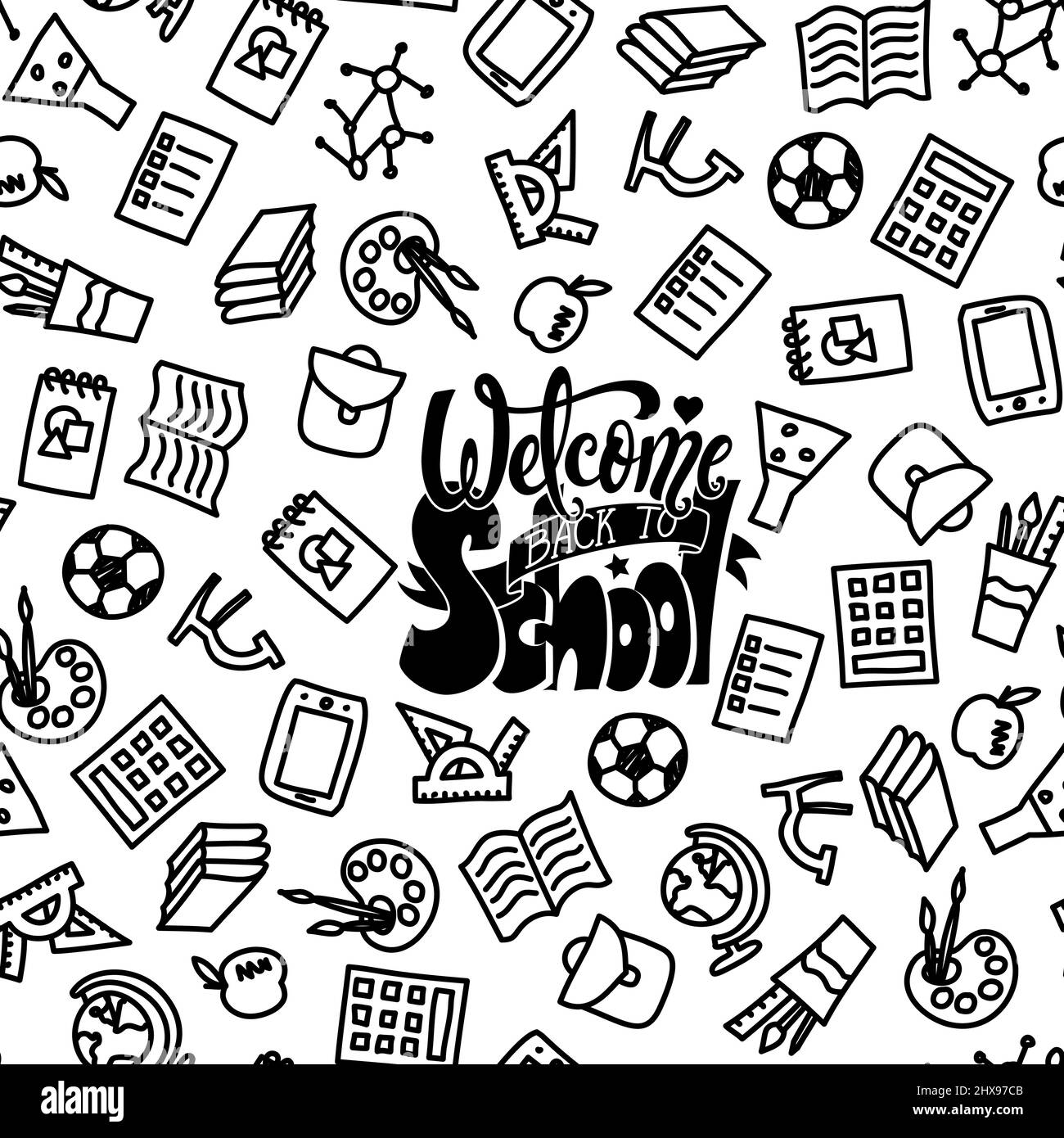Welcome back to school banner. Vector illustration Stock Vector Image ...