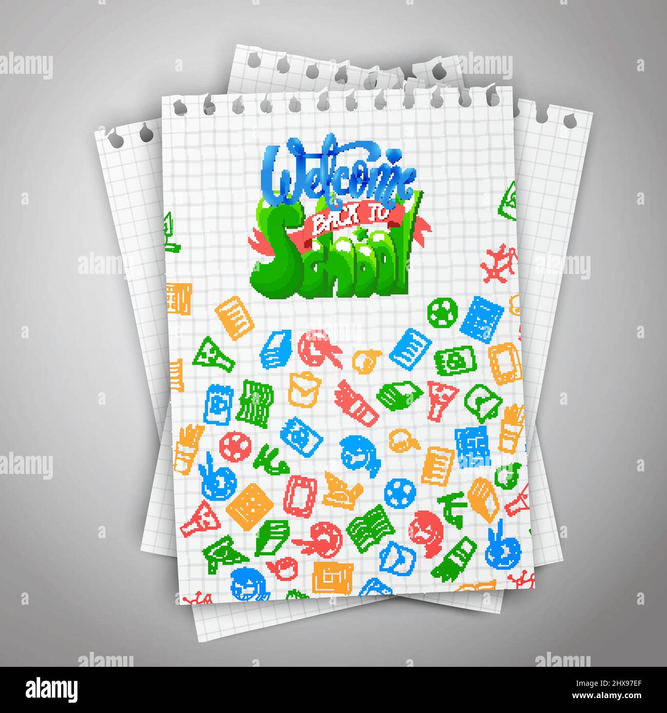 Welcome back to school banner. Vector illustration Stock Vector Image ...