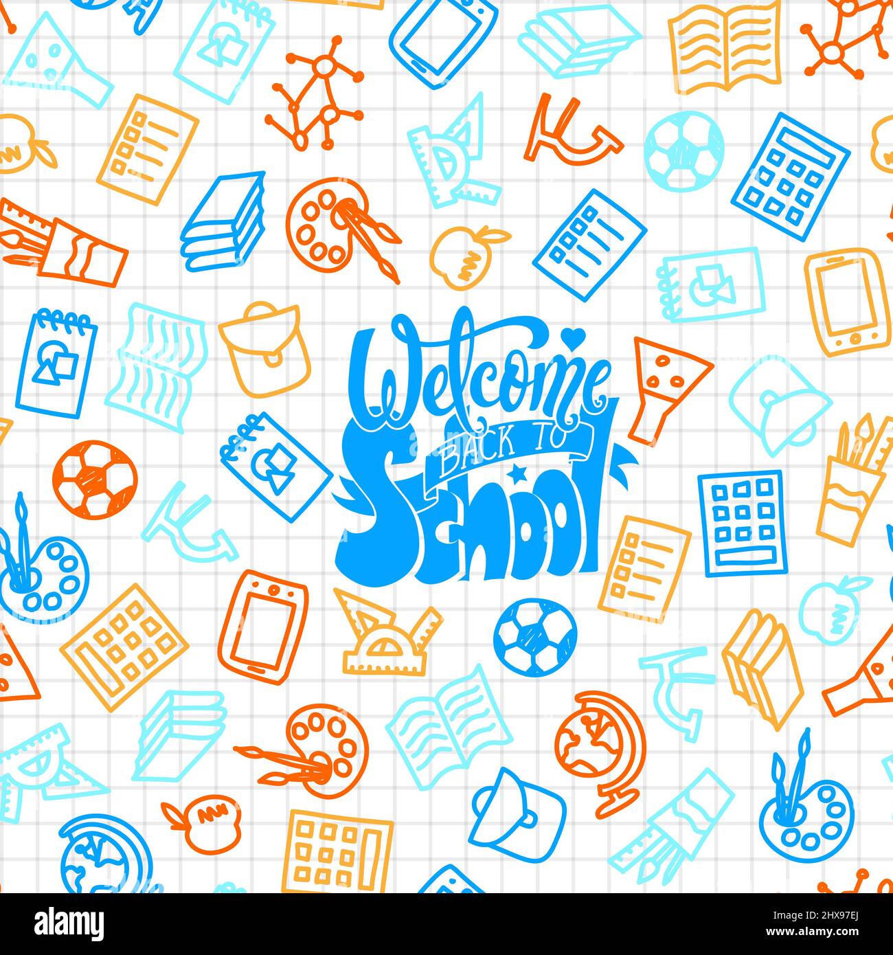 Welcome back to school banner. Vector illustration Stock Vector Image ...