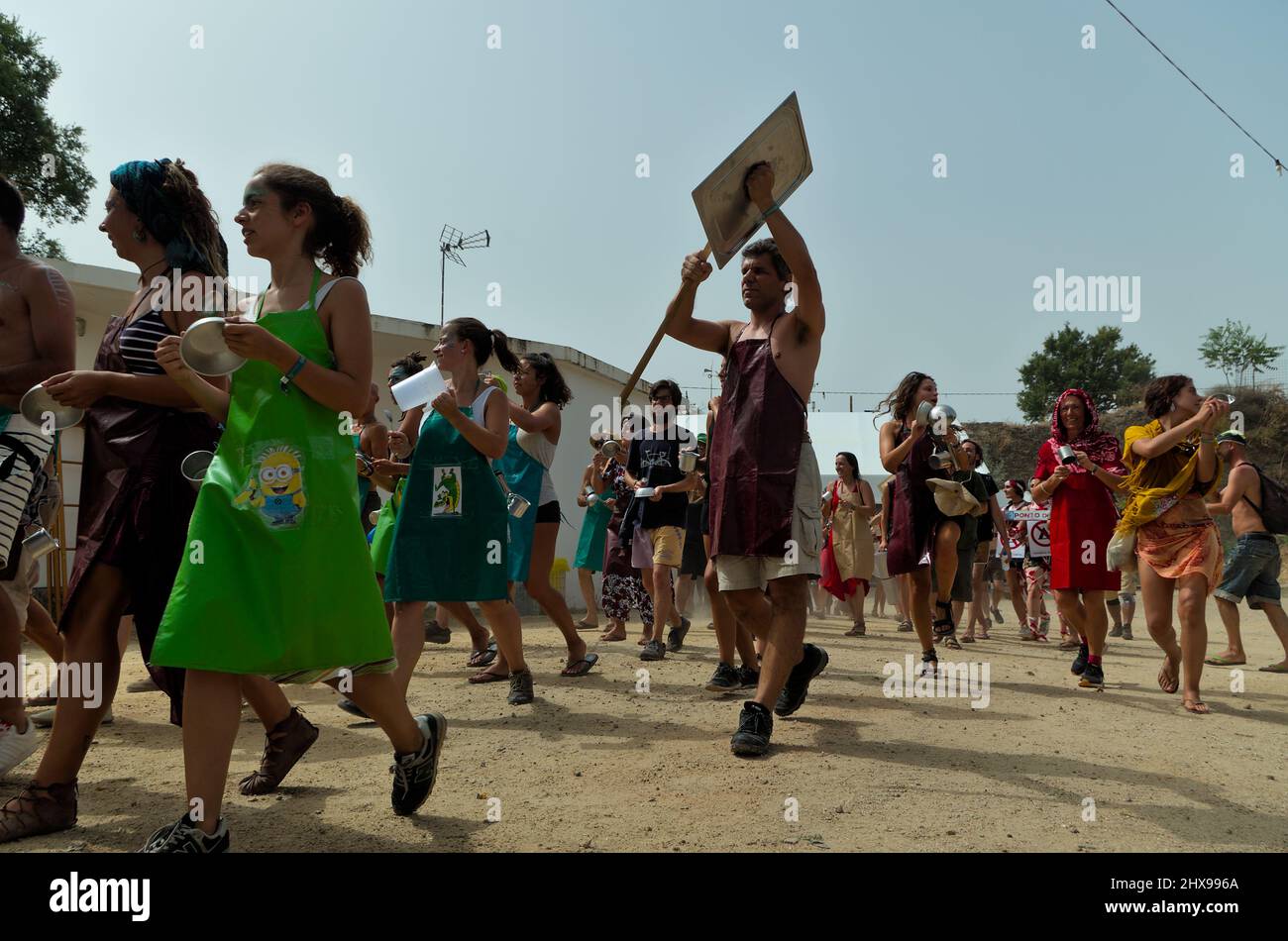 Andanças Festival 2018, August 05/18 Closing March and Celebration Ceremony. Castelo de Vide, Portugal Stock Photo