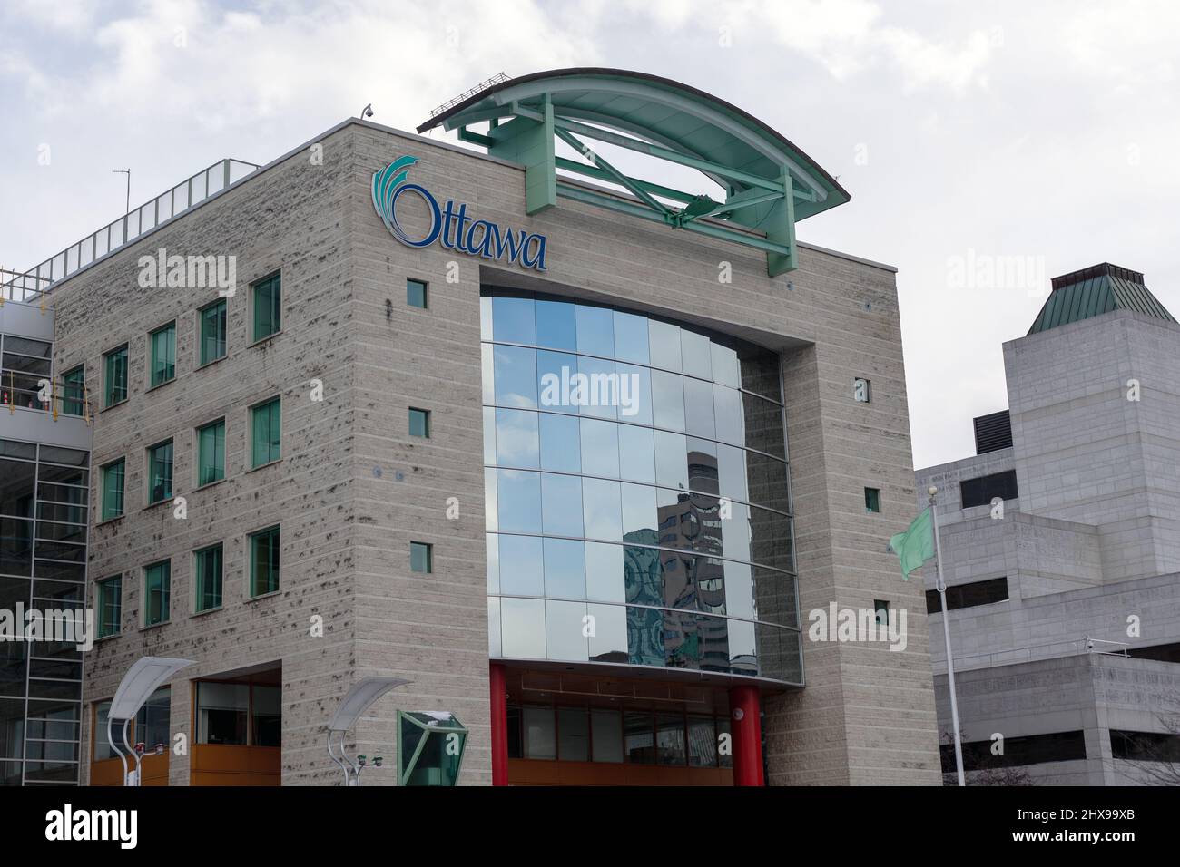 Ottawa, Canada - February 27, 2022: City Hall of Ottawa in Canada Stock Photo