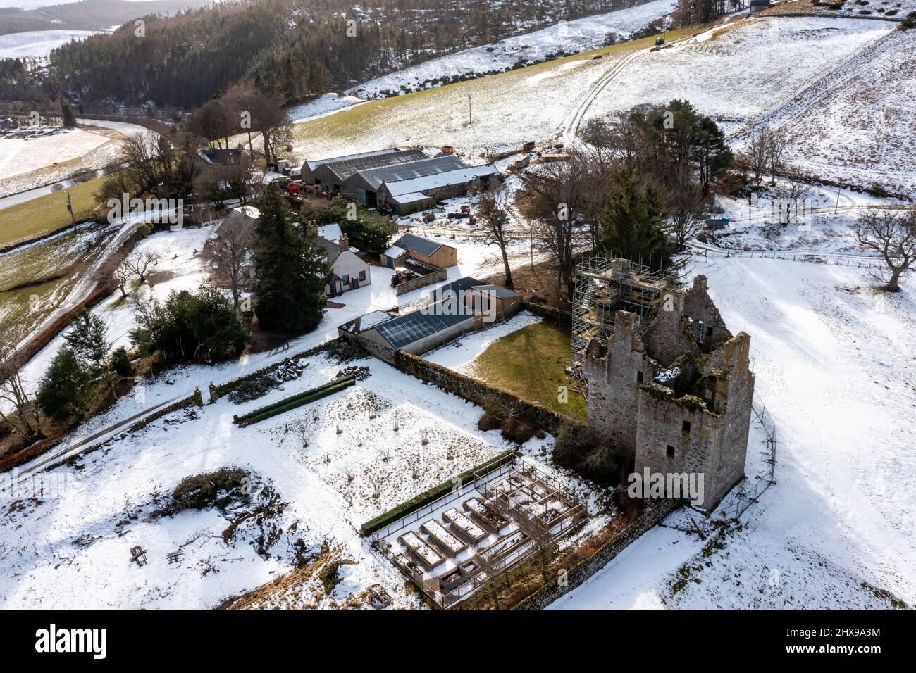 Glenbuchet Castle, Strathdon, Scotland, UK Stock Photo