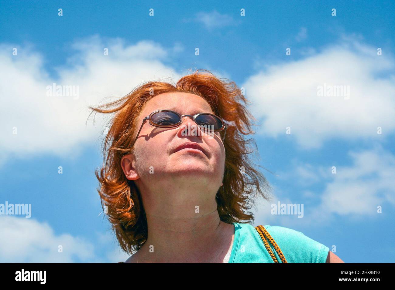 portrait of attractive woman with red hair Stock Photo - Alamy