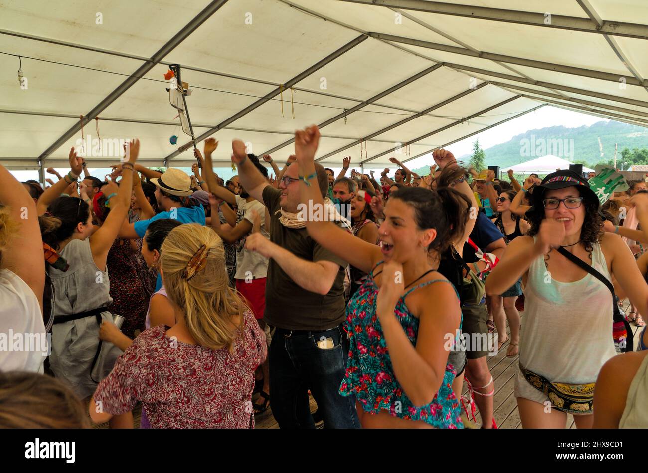 Andanças Festival 2018, August 05/18 Closing March and Celebration Ceremony. Castelo de Vide, Portugal Stock Photo