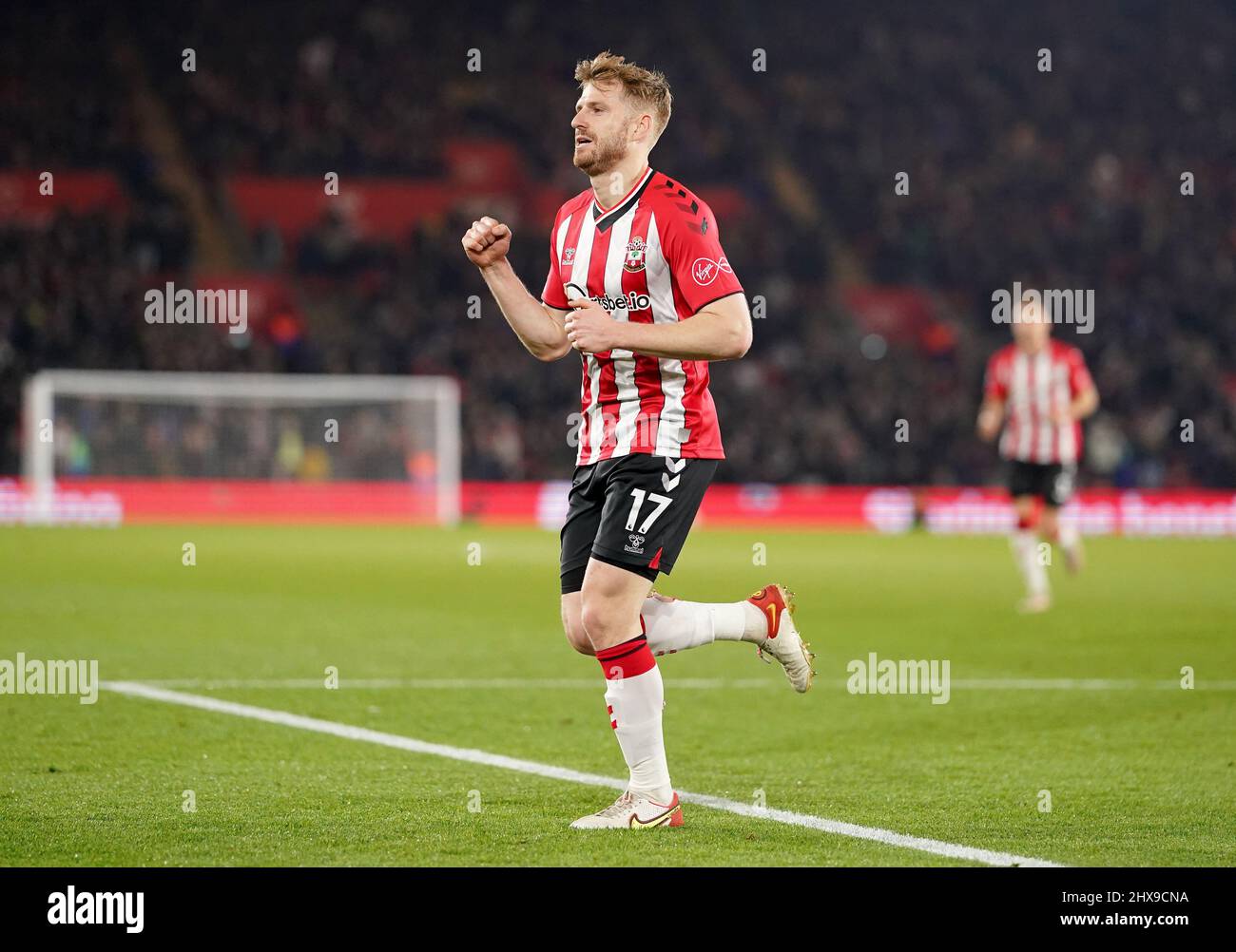 Southampton's Stuart Armstrong celebrates scoring the opening goal during the Premier League