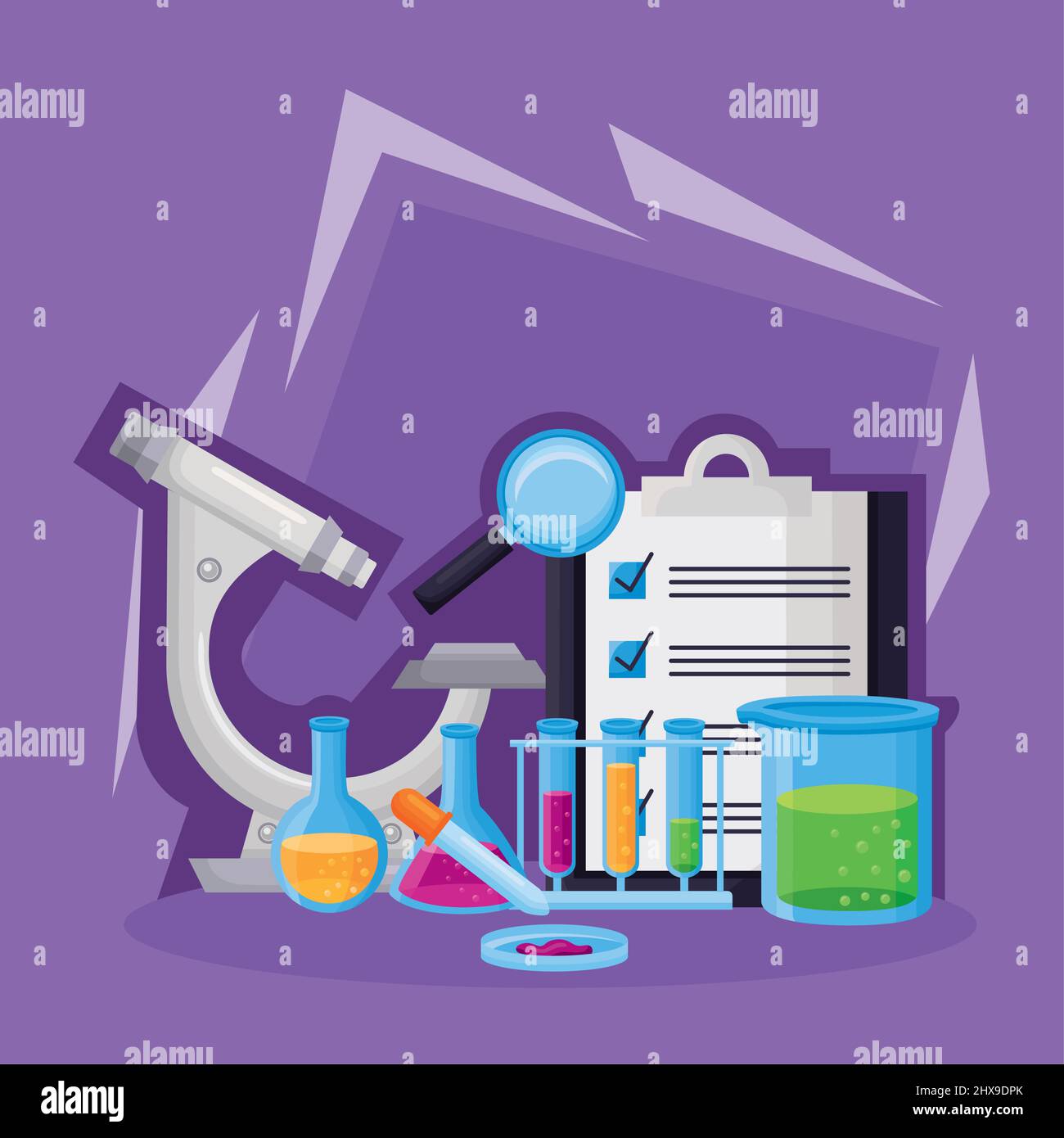 chemestry laboratory equipment set icons Stock Vector Image & Art - Alamy