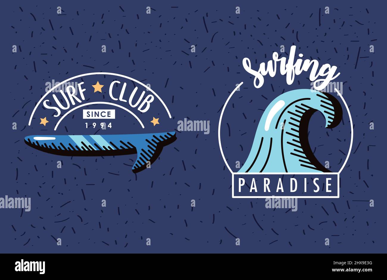 two surf sport set icons Stock Vector Image & Art - Alamy