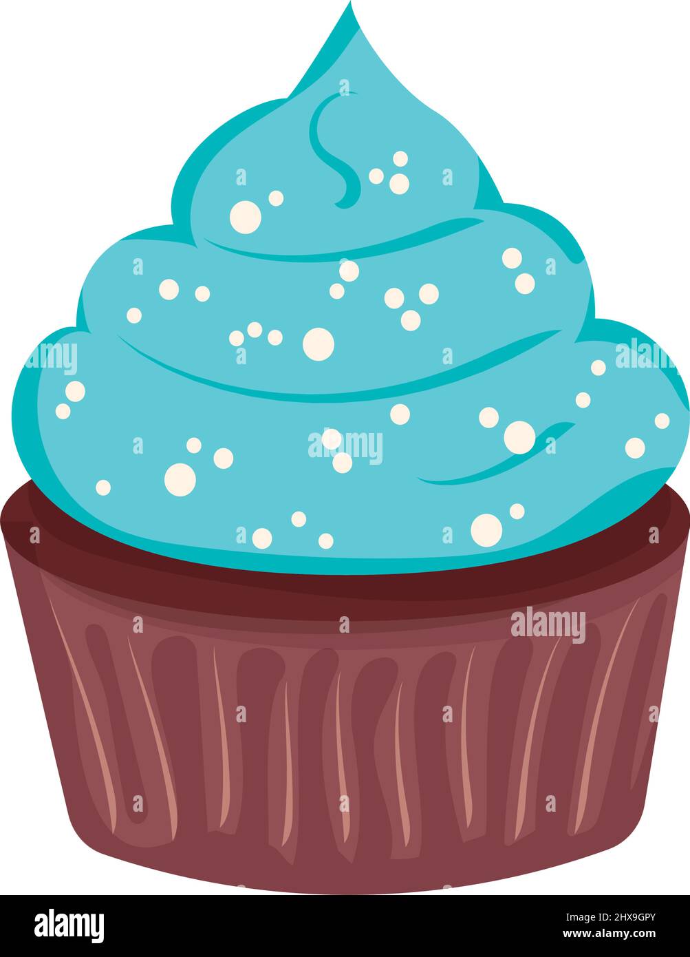 Isolated colored cupcake birthday dessert Vector Stock Vector Image ...