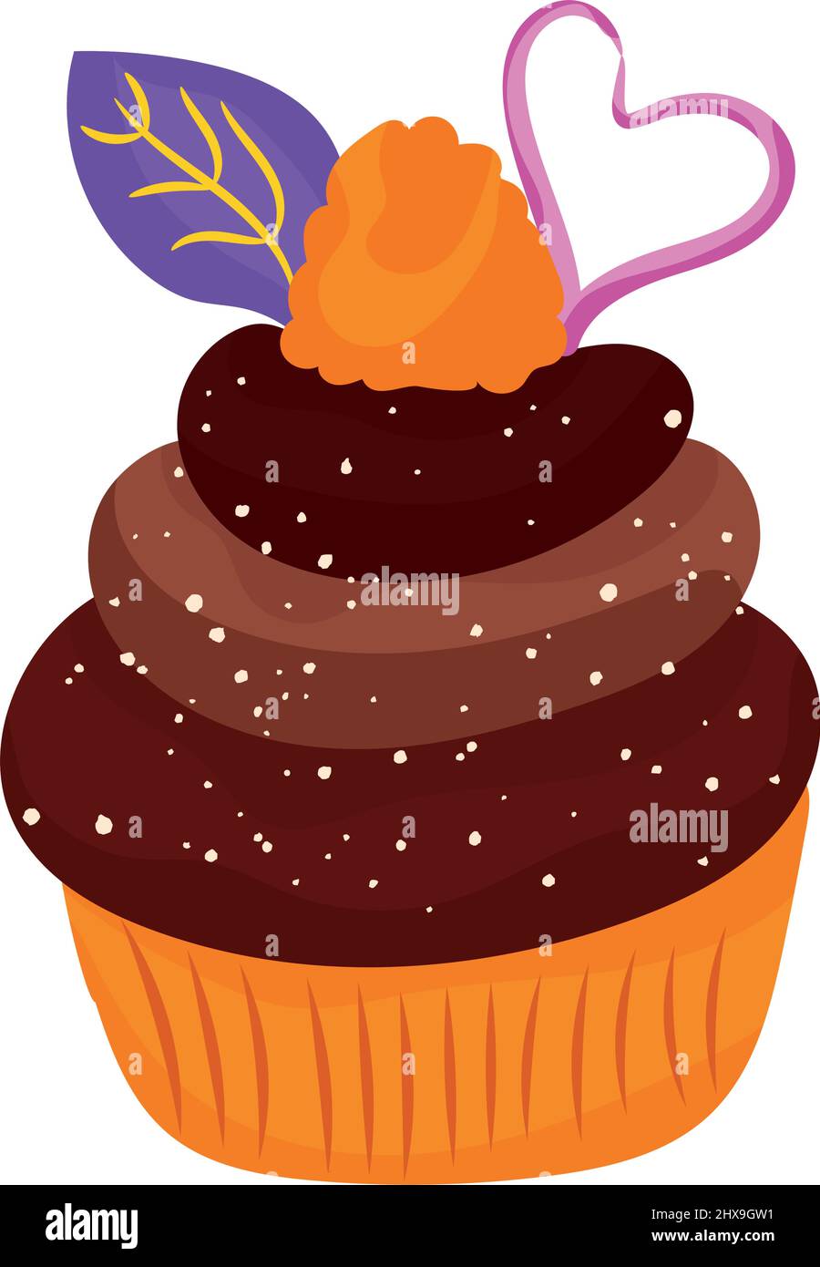 Isolated colored cupcake birthday dessert Vector Stock Vector Image ...
