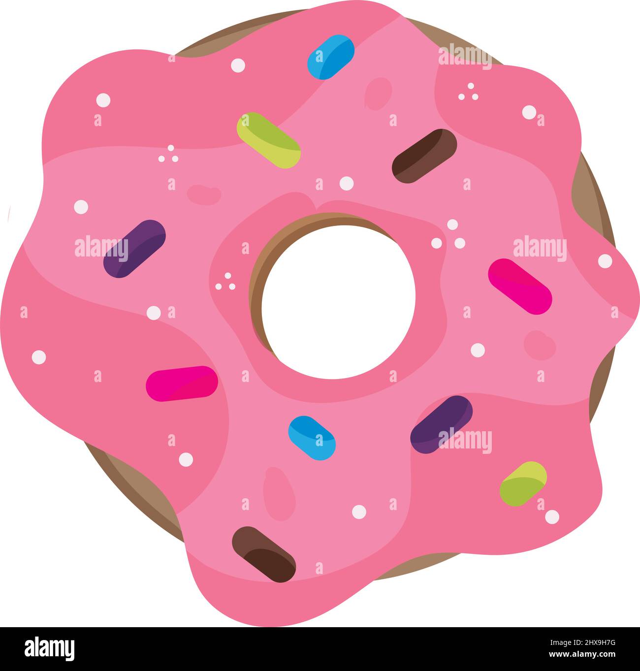 Isolated colored donut birthday dessert Vector Stock Vector Image & Art ...
