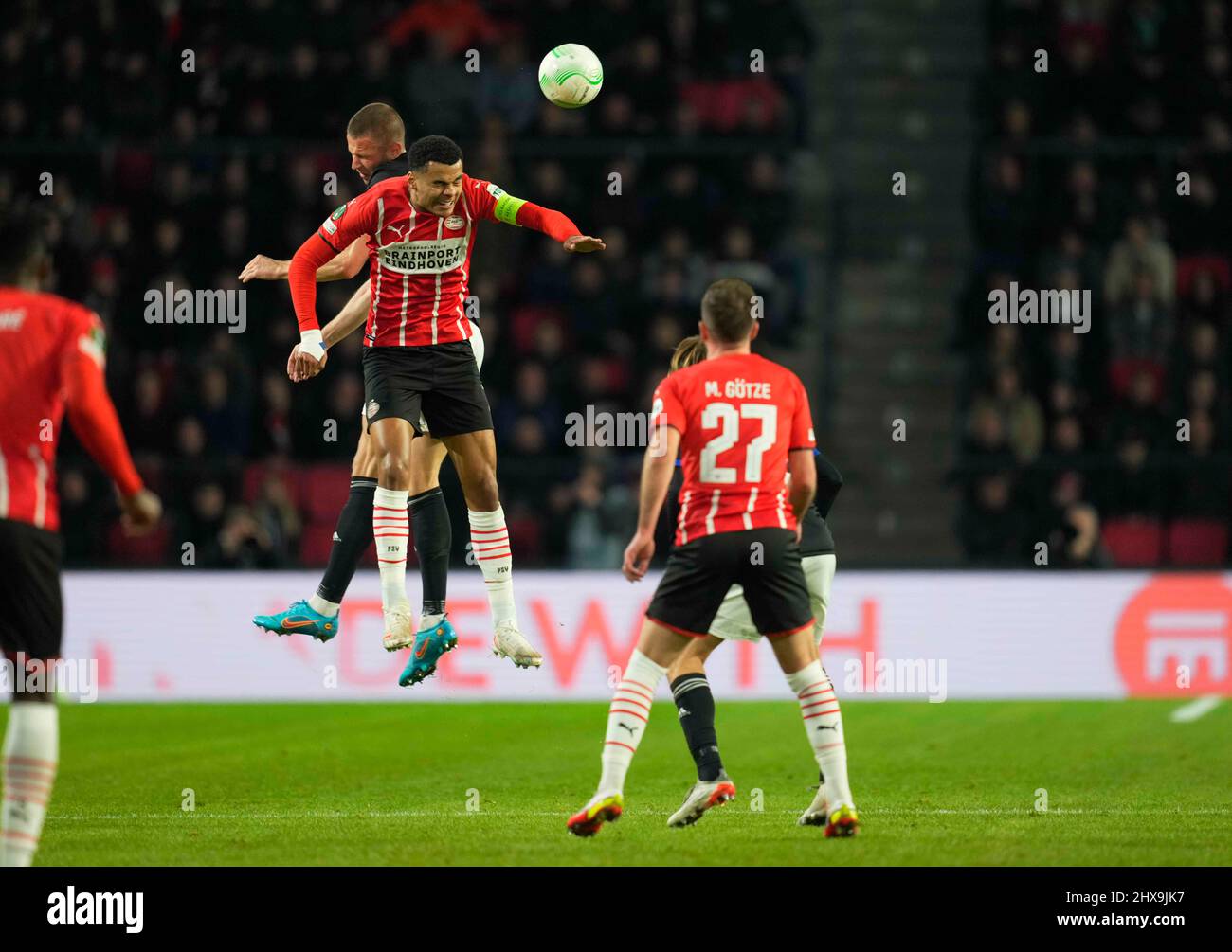 Philips Stadium, Eindhoven, Netherlands. 10th Mar, 2022. Cody Gakpo of PSV Eindhoven and during PSV Eindhoven vs FC Copenhagen, UEFA Europa Conference League, at Philips Stadium, Eindhoven, Netherlands. Kim Price/CSM/Alamy Live News Stock Photo