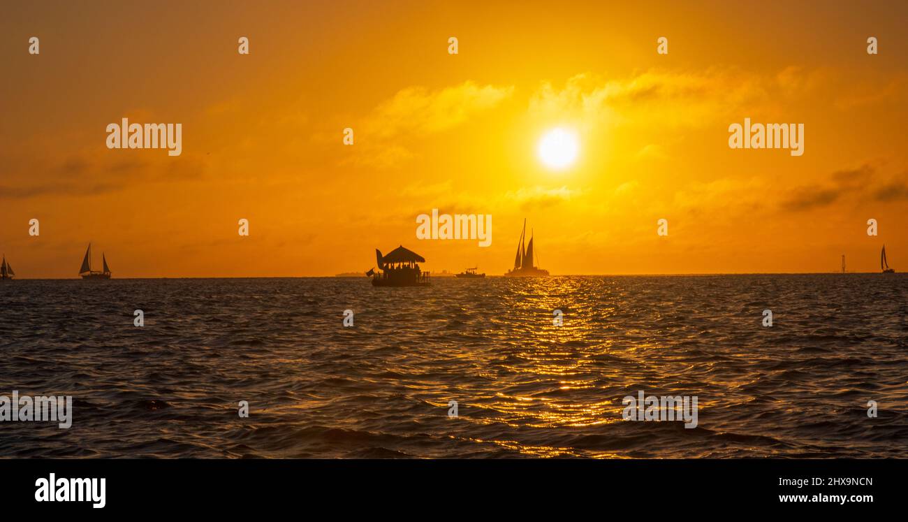 Sunsets in the Florida Keys Stock Photo