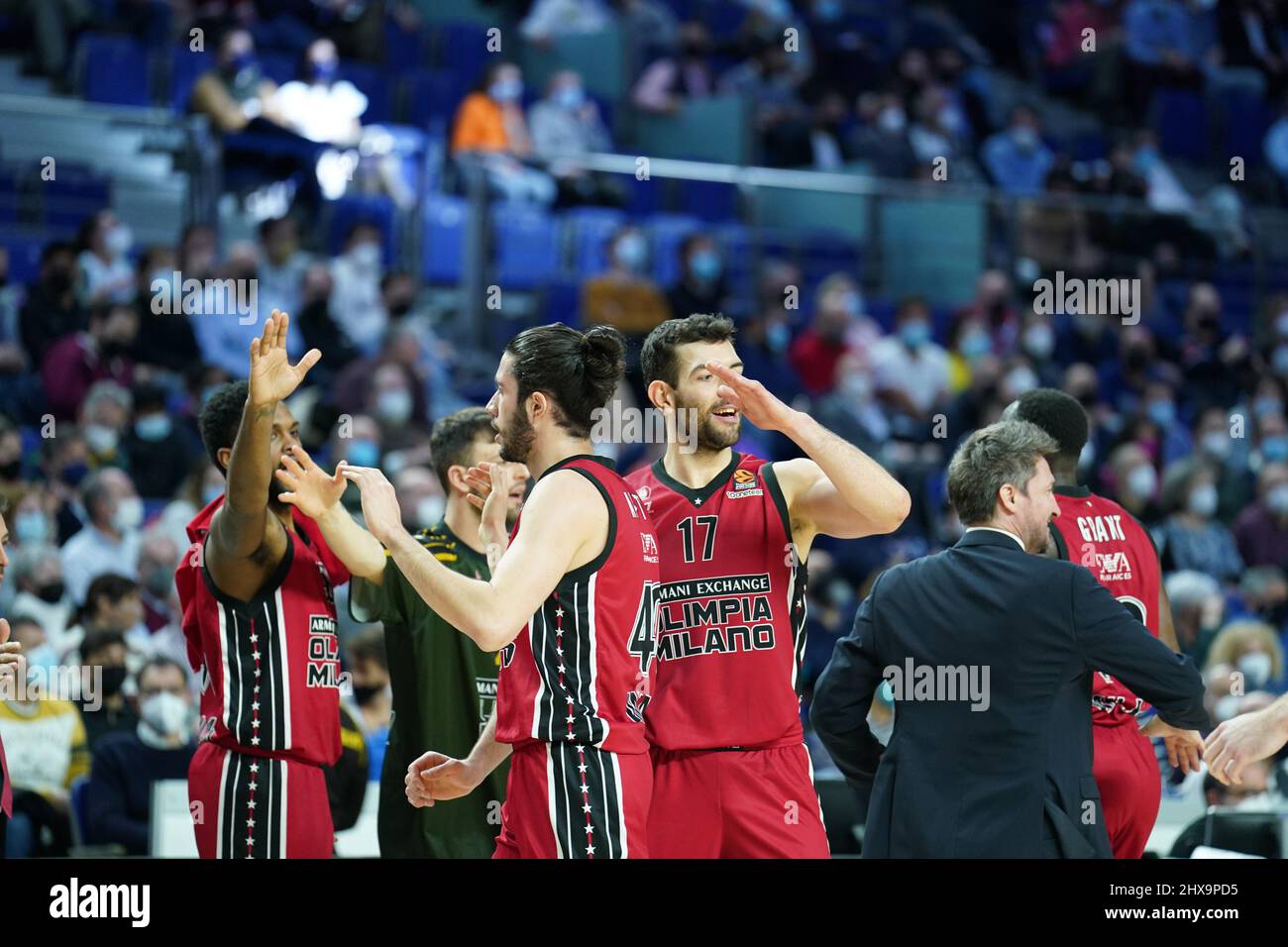 Palacio de Deportes, Madrid, Spain, March 10, 2022, AX Armani Exchange