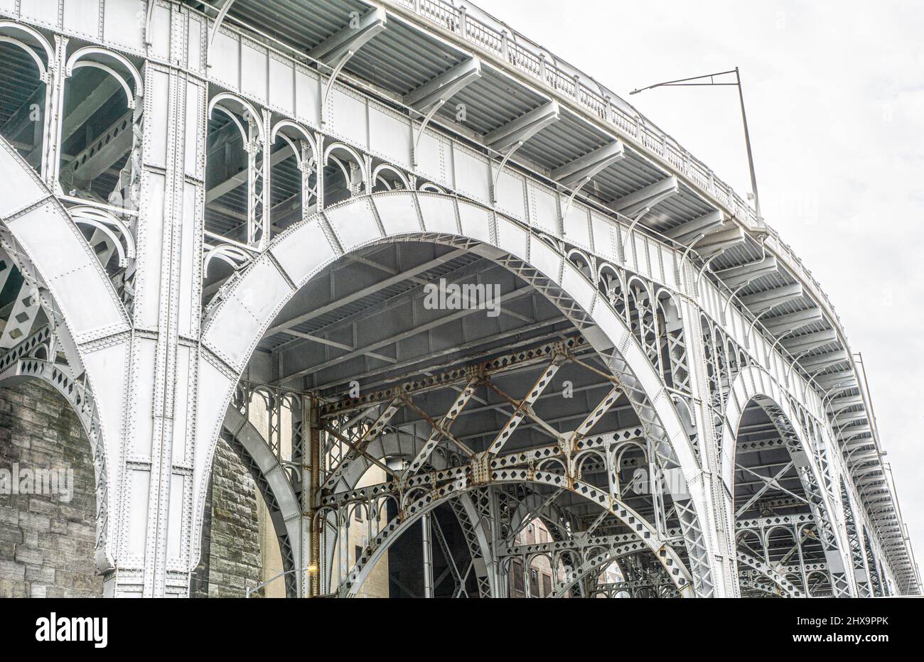 Low Angle View of Elevated Riverside Drive, Harlem, New York City, New York, USA Stock Photo