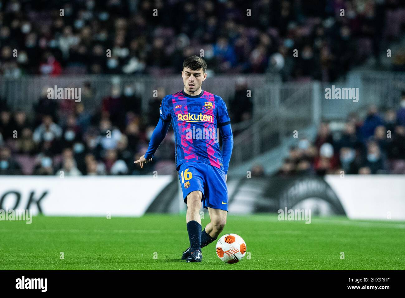 Barcelona, Spain. 10th Mar, 2022. 10th March 2022 ; Nou Camp, Barcelona, Spain: Europa league football, FC Barcelona versus Galatasaray; Pedro &quot;Pedri&quot; Gonzalez of FC Barcelona player in action Credit: Action Plus Sports Images/Alamy Live News Stock Photo