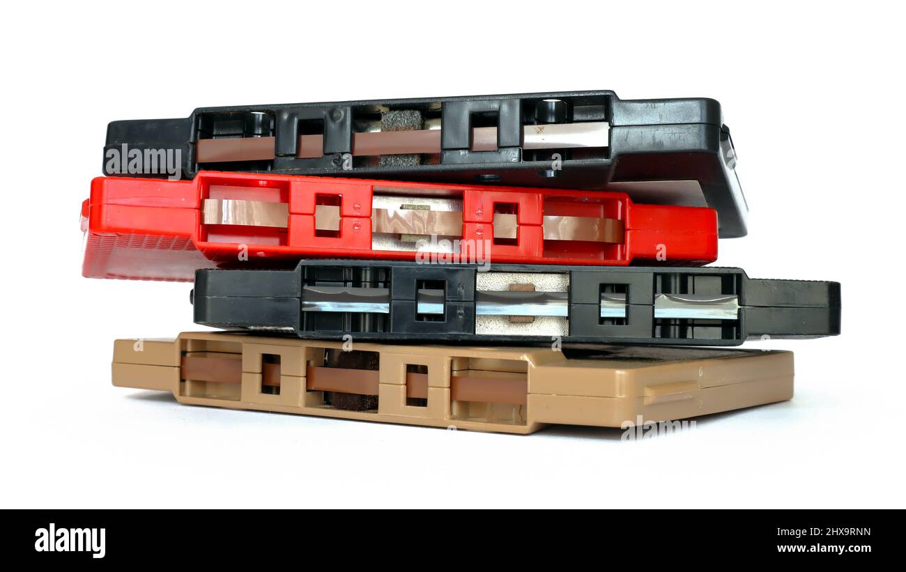 Vintage Cassette tape isolated on a white background Stock Photo - Alamy