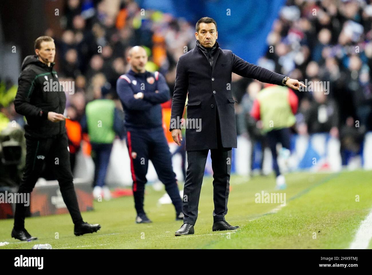 Rangers manager Giovanni van Bronckhorst during the UEFA Europa League round of sixteen first