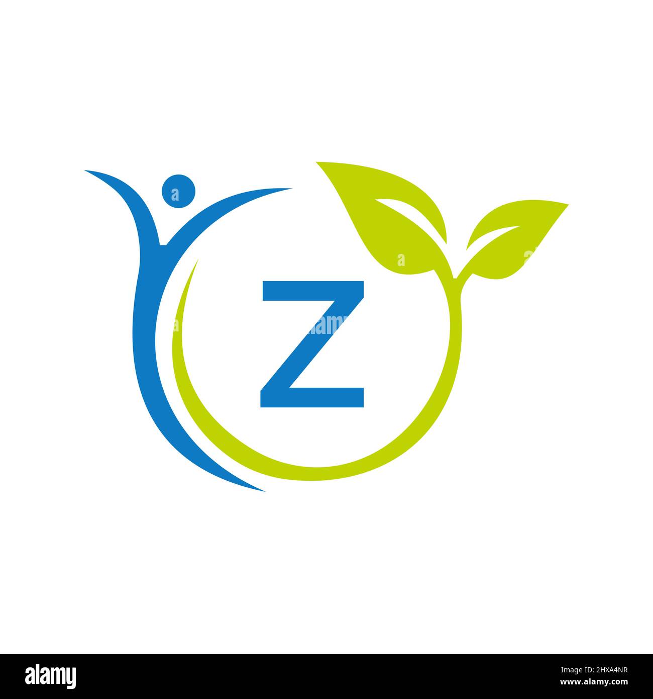 Letter Z Health Care Logo Design. Medical Logo Template. Bio, Fitness