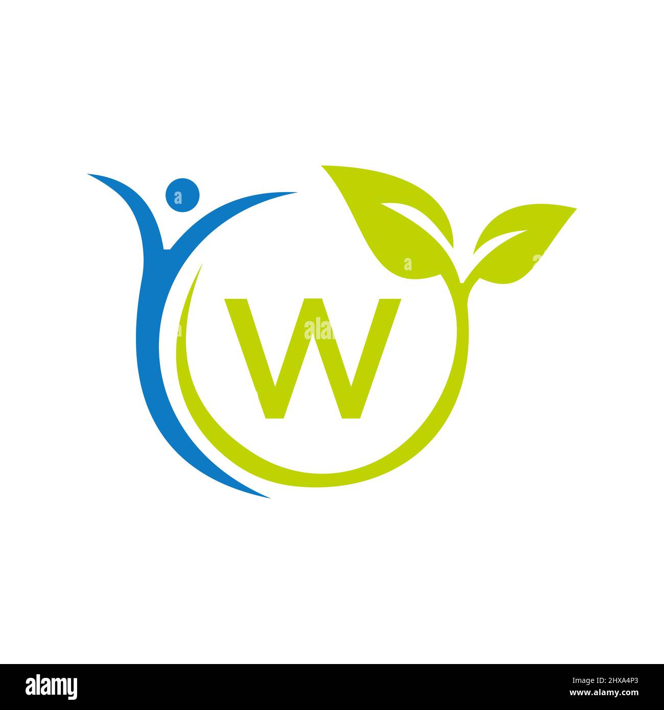 Letter W Health Care Logo Design Medical Logo Template Bio Fitness