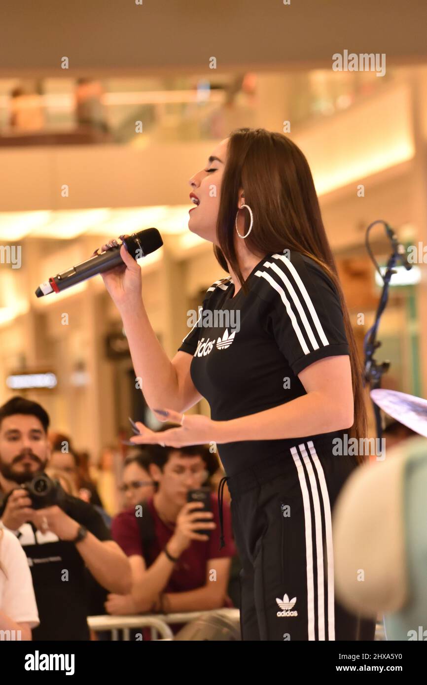 Lauren Jauregui, singer and former member of Fifth Harmony, performs in the  rotunda on August 17, 2019, in Bloomington, Minnesota at Mall of America  Stock Photo - Alamy