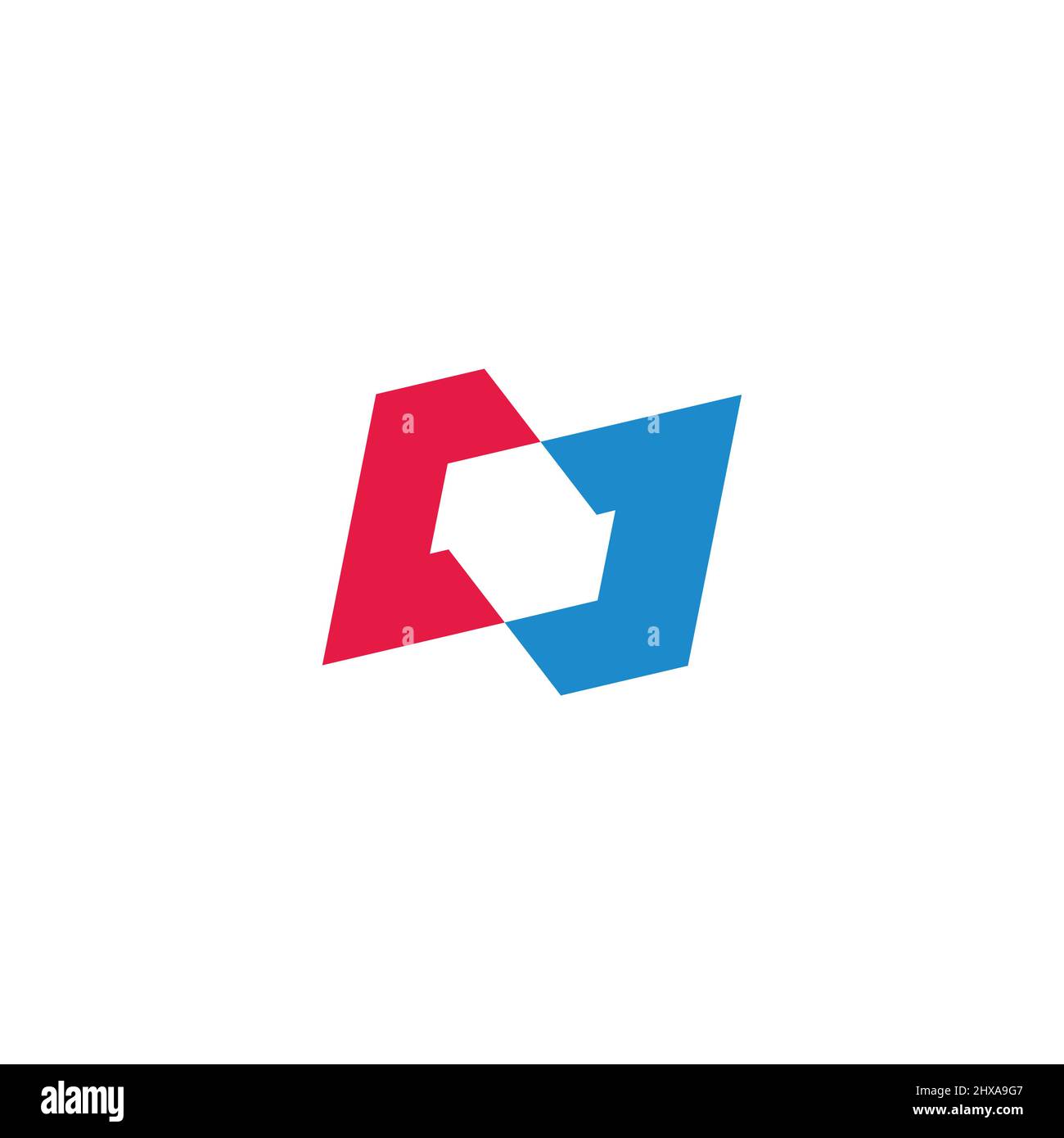 letter cj simple geometric square colorful logo vector Stock Vector ...