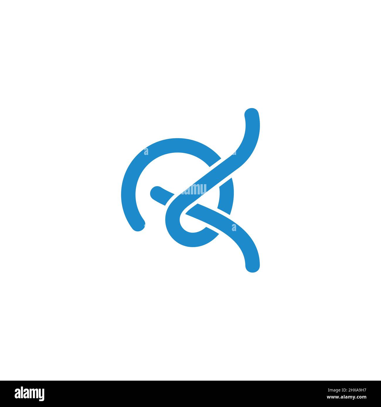 letter ok abstract overlap linear logo vector Stock Vector