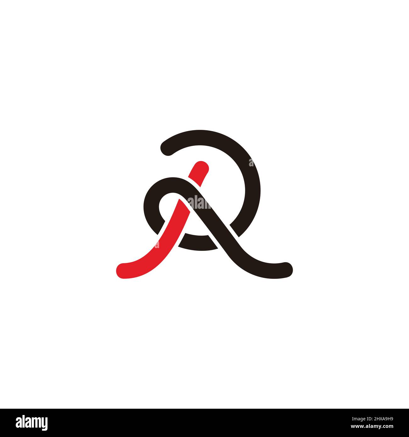 letter r curves motion line overlap logo vector Stock Vector Image ...