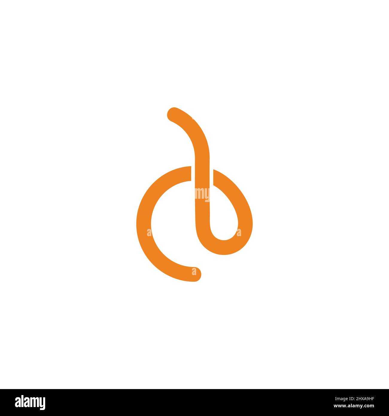 letter cb loop overlapping line logo vector Stock Vector