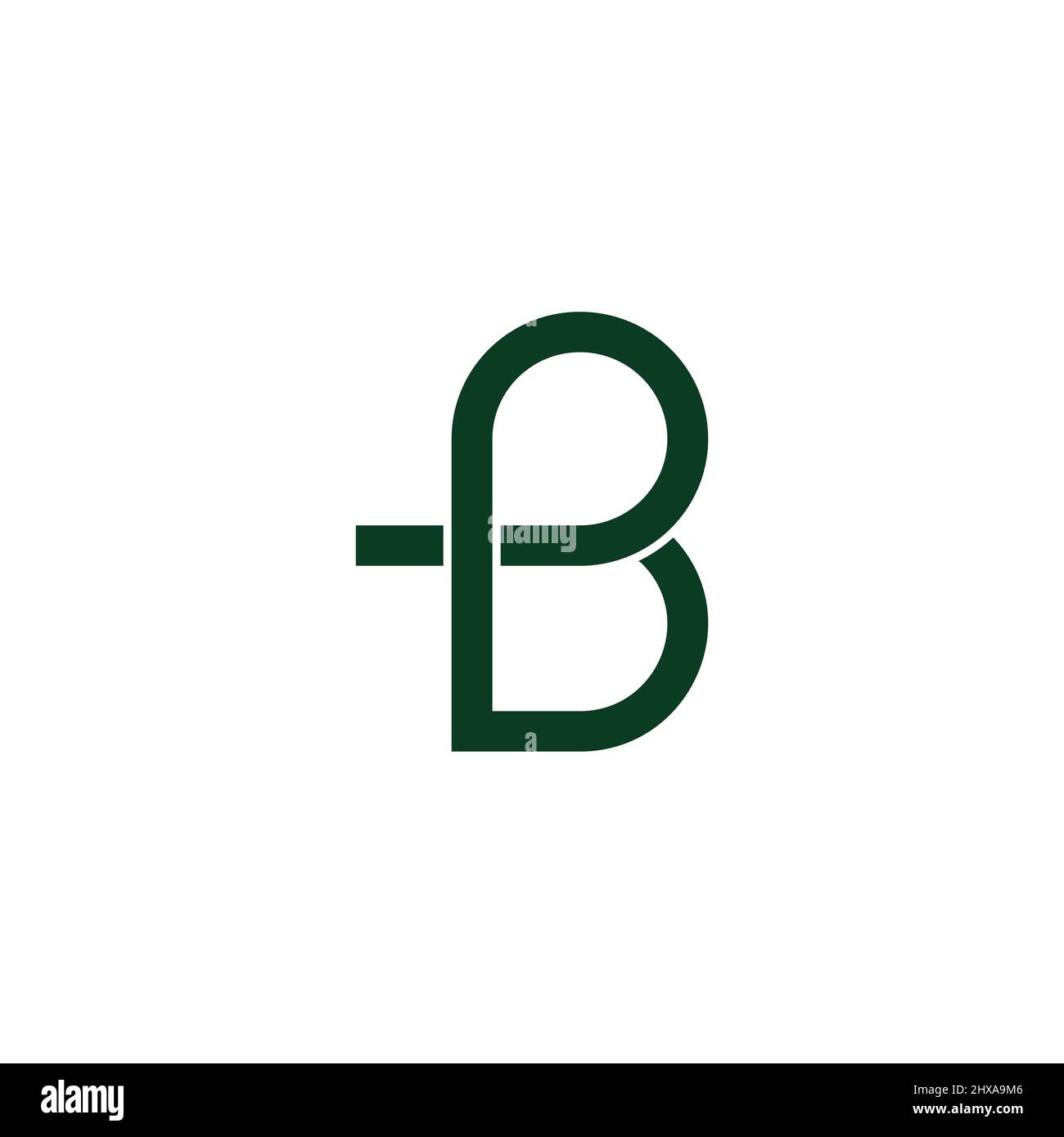 letter pb geometric loop overlapping line logo vector Stock Vector