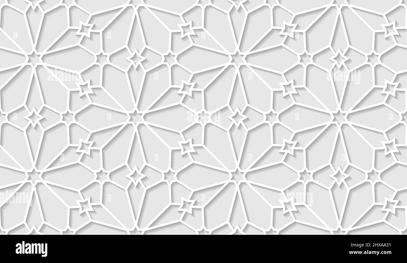 Islamic Classsic Pattern Arabic seamless pattern with classic islamic culture ornament. White ...