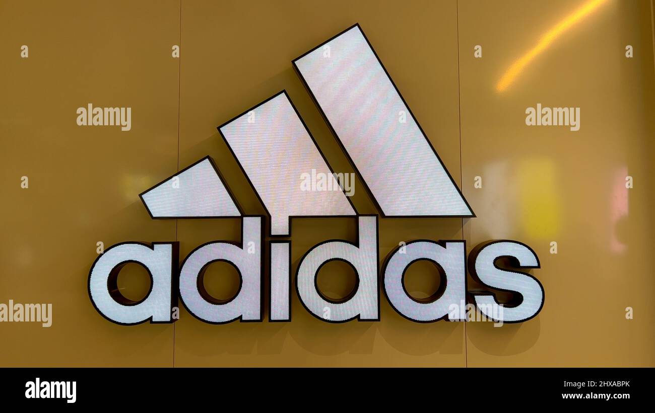 Adidas footwear store at an outlet center - FORT LAUDERDALE, UNITED STATES - FEBRUARY 20, 2022 Stock Photo