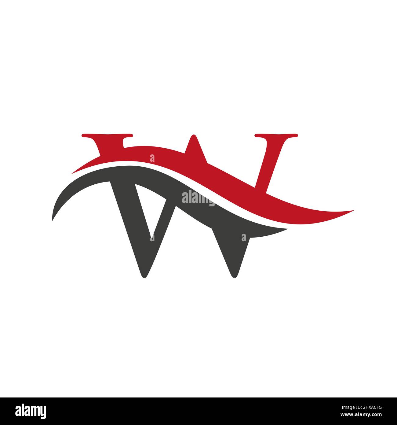 Letter W Logo Icon Design. Letter W Wave Sign Modern, Flat And ...