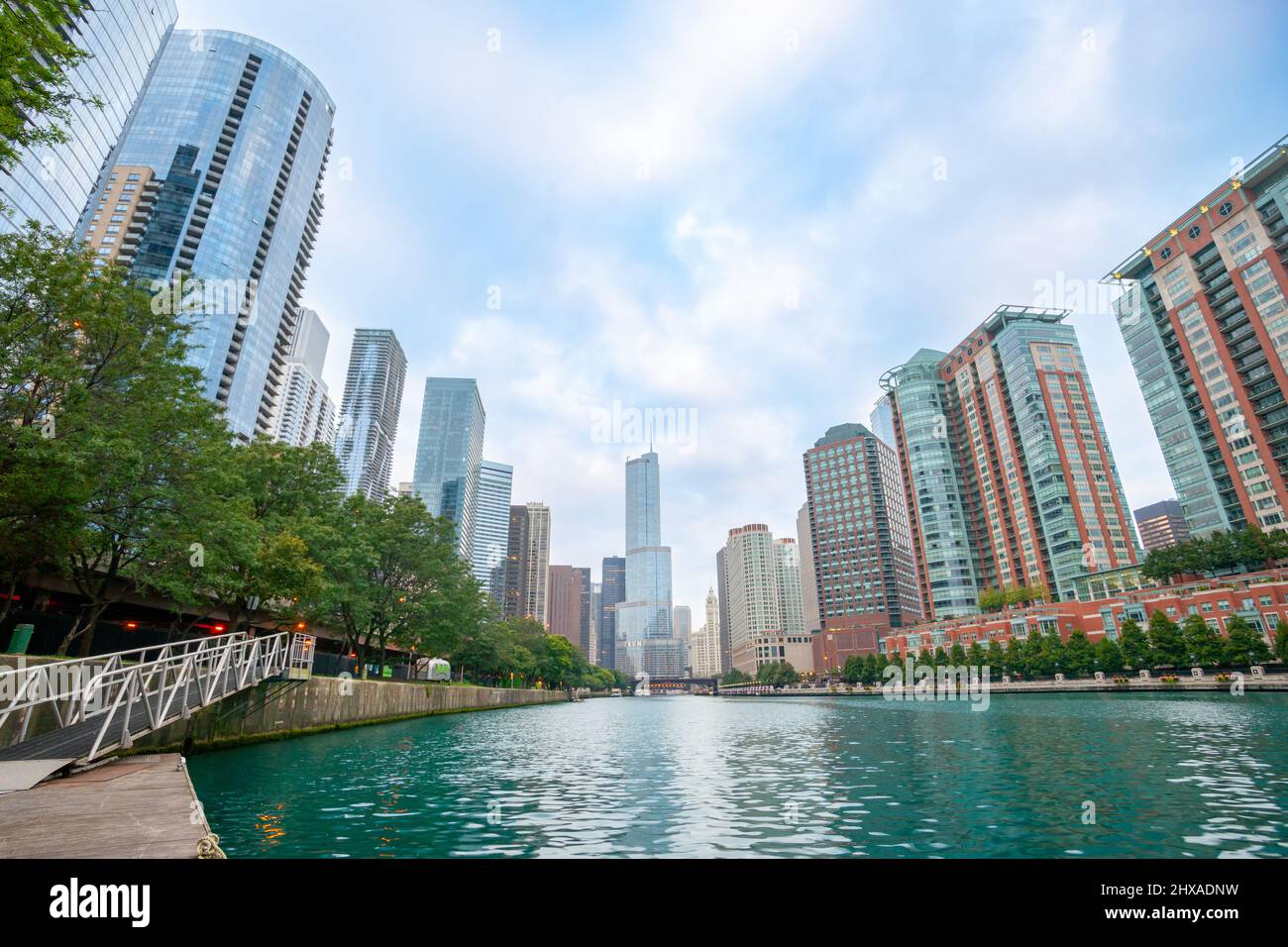 Chicago USA August 28 2015; City commercial center of highrise