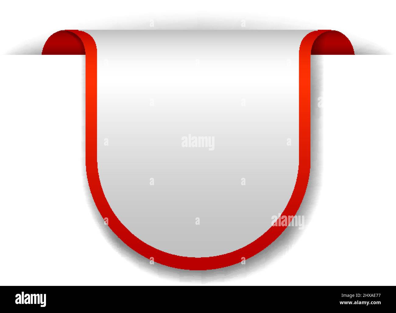 Red banner design on white background illustration Stock Vector Image ...