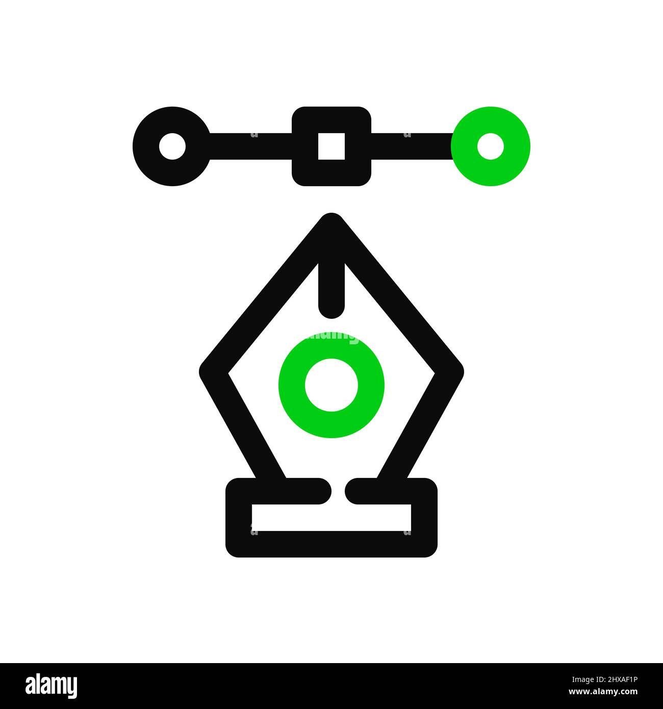 Vector pen tool icon. Pixel perfect, editable stroke Stock Vector