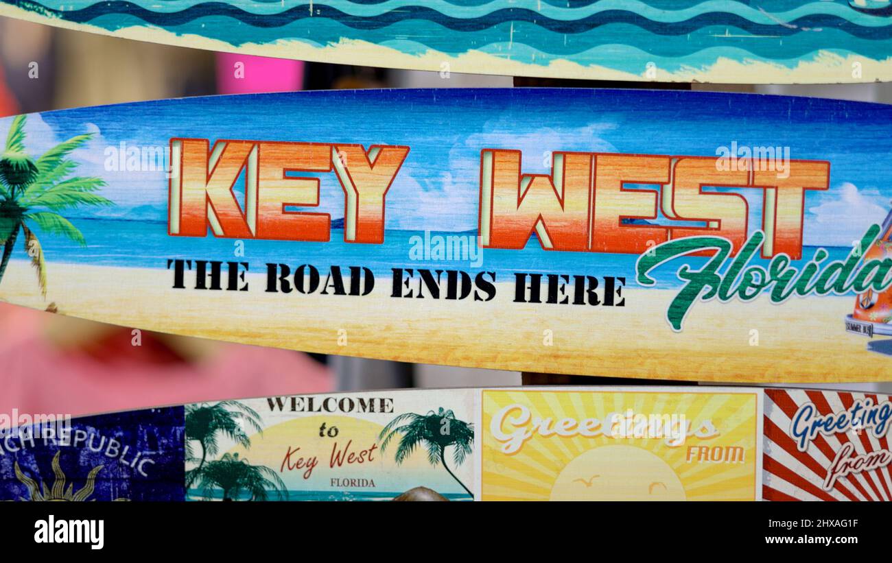 Souvenirs from Key West Florida KEY WEST, FLORIDA FEBRUARY 14, 2022