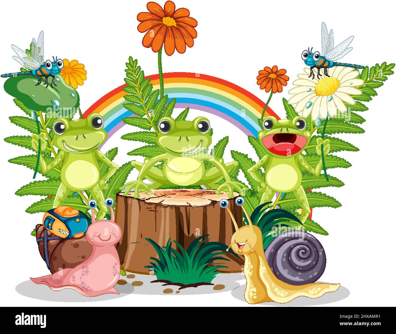 Frog living in nature illustration Stock Vector Image & Art - Alamy