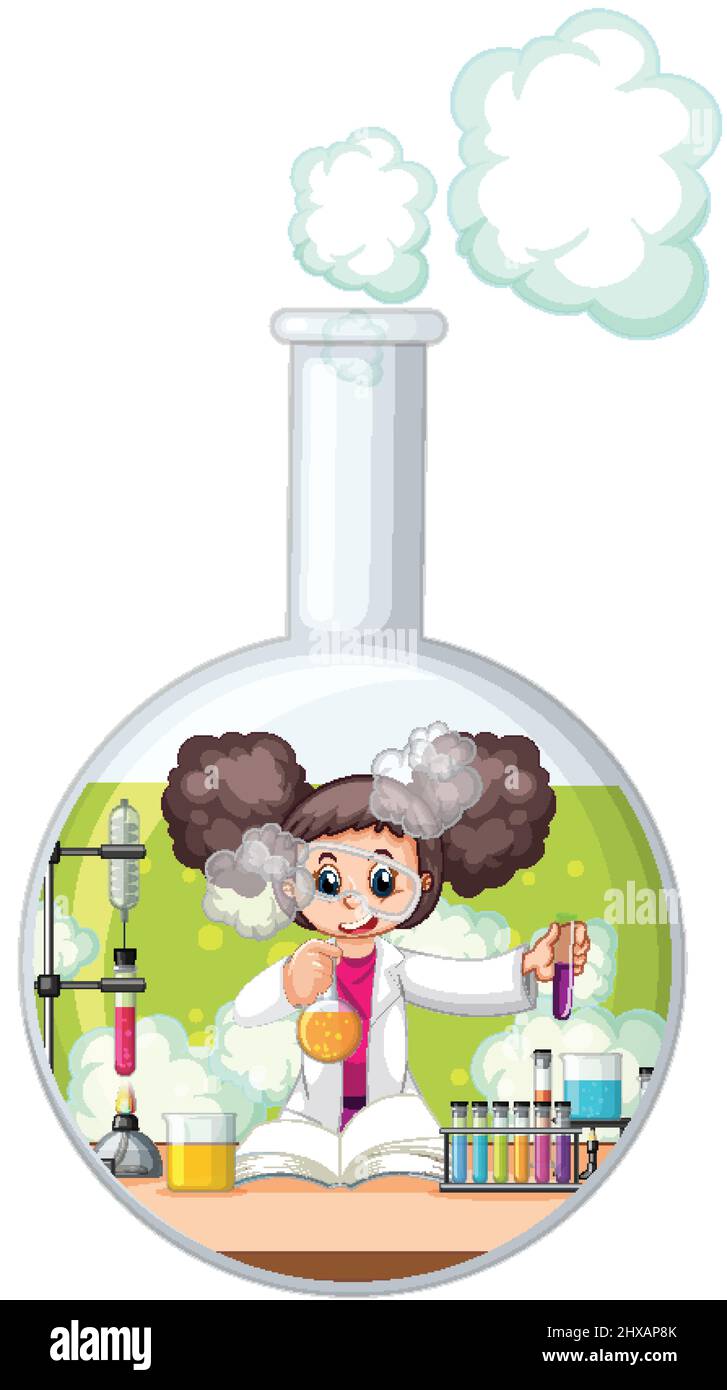 A scientist experiment in the test tube illustration Stock Vector Image ...