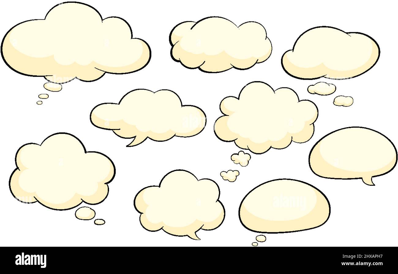 Speech bubble templates on white background illustration Stock Vector ...