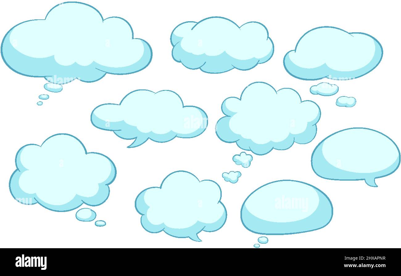 Speech bubble templates on white background illustration Stock Vector ...