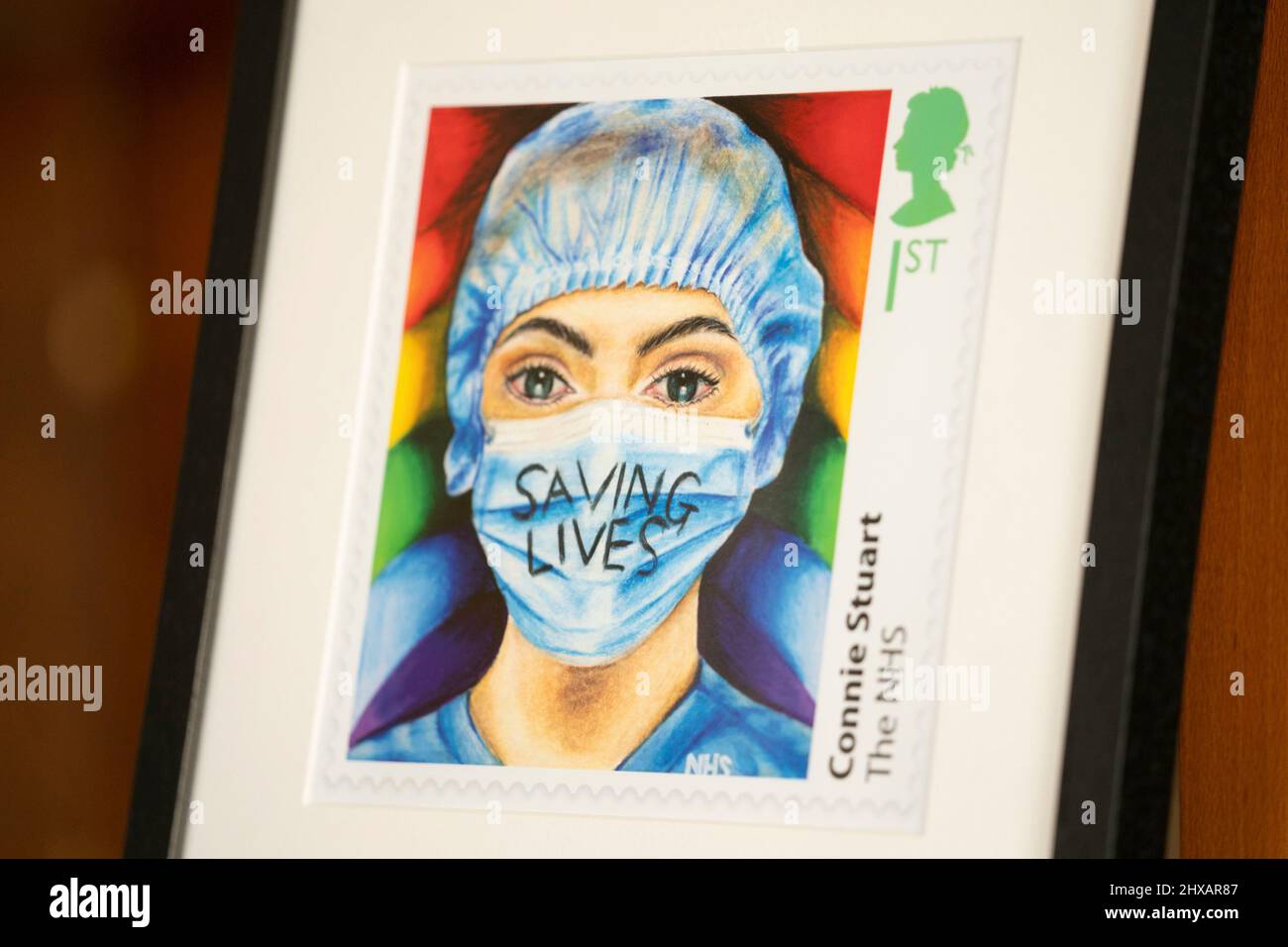 A winning design of Royal Mail's 'Heroes of the Pandemic' stamp design