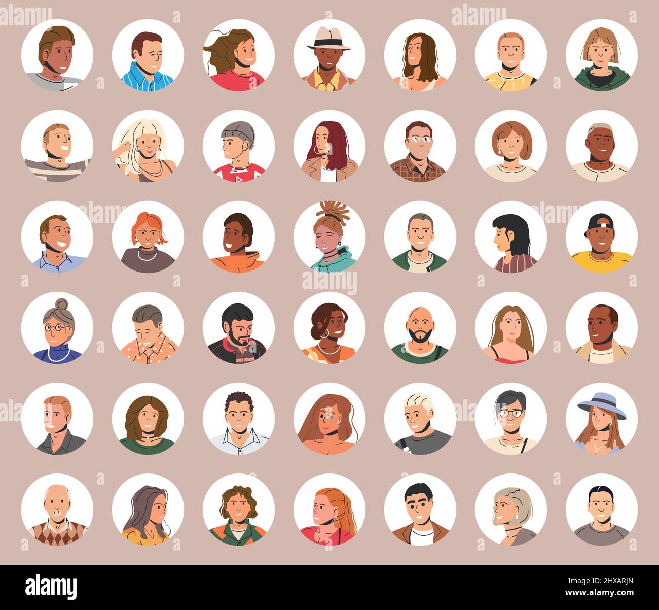 Different People Avatars. Set of User Portraits Stock Vector Image ...