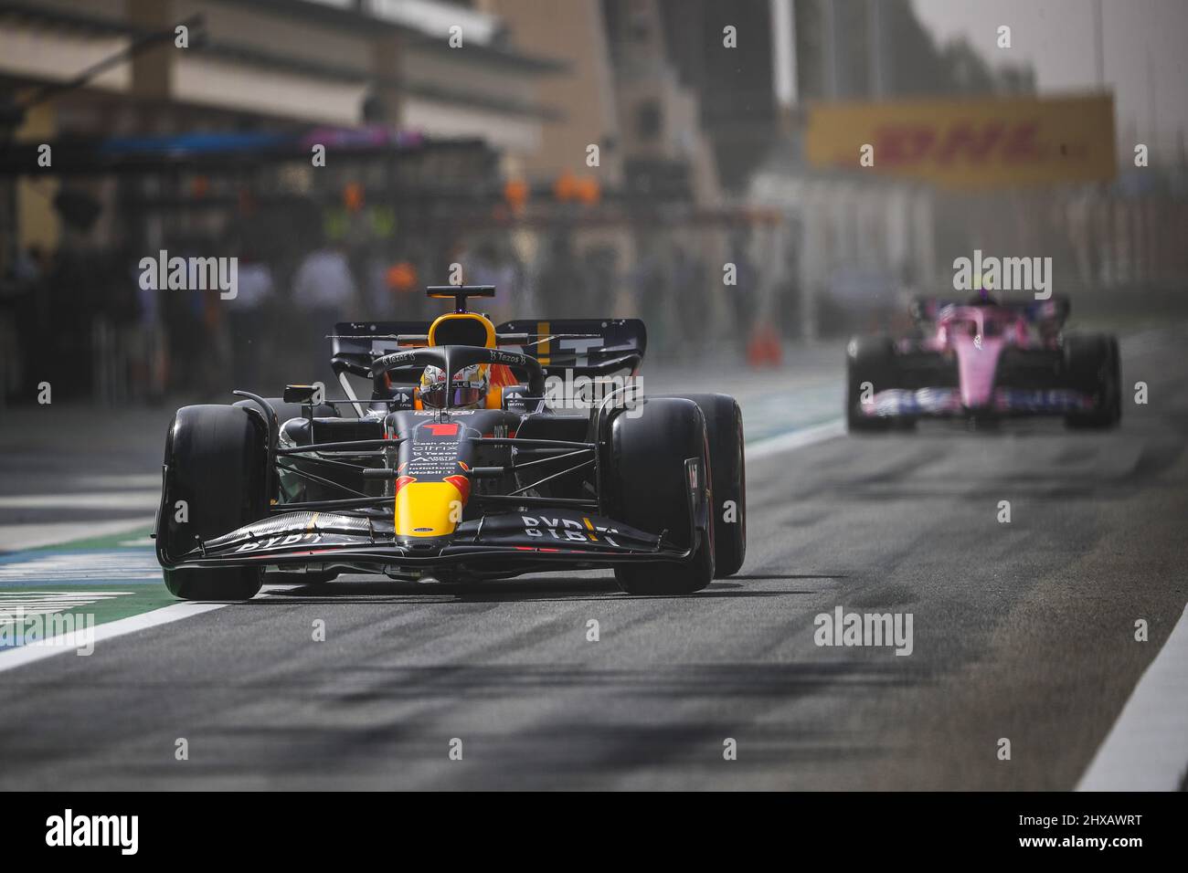 1 VERSTAPPEN Max (ned), Red Bull Racing RB18, action during the Formula 1 Aramco pre-season testing prior the 2022 FIA Formula One World Championship, on the Bahrain International Circuit, from March 10 to 12, 2022 in Sakhir, Bahrain - Photo Antonin Vincent / DPPI Stock Photo