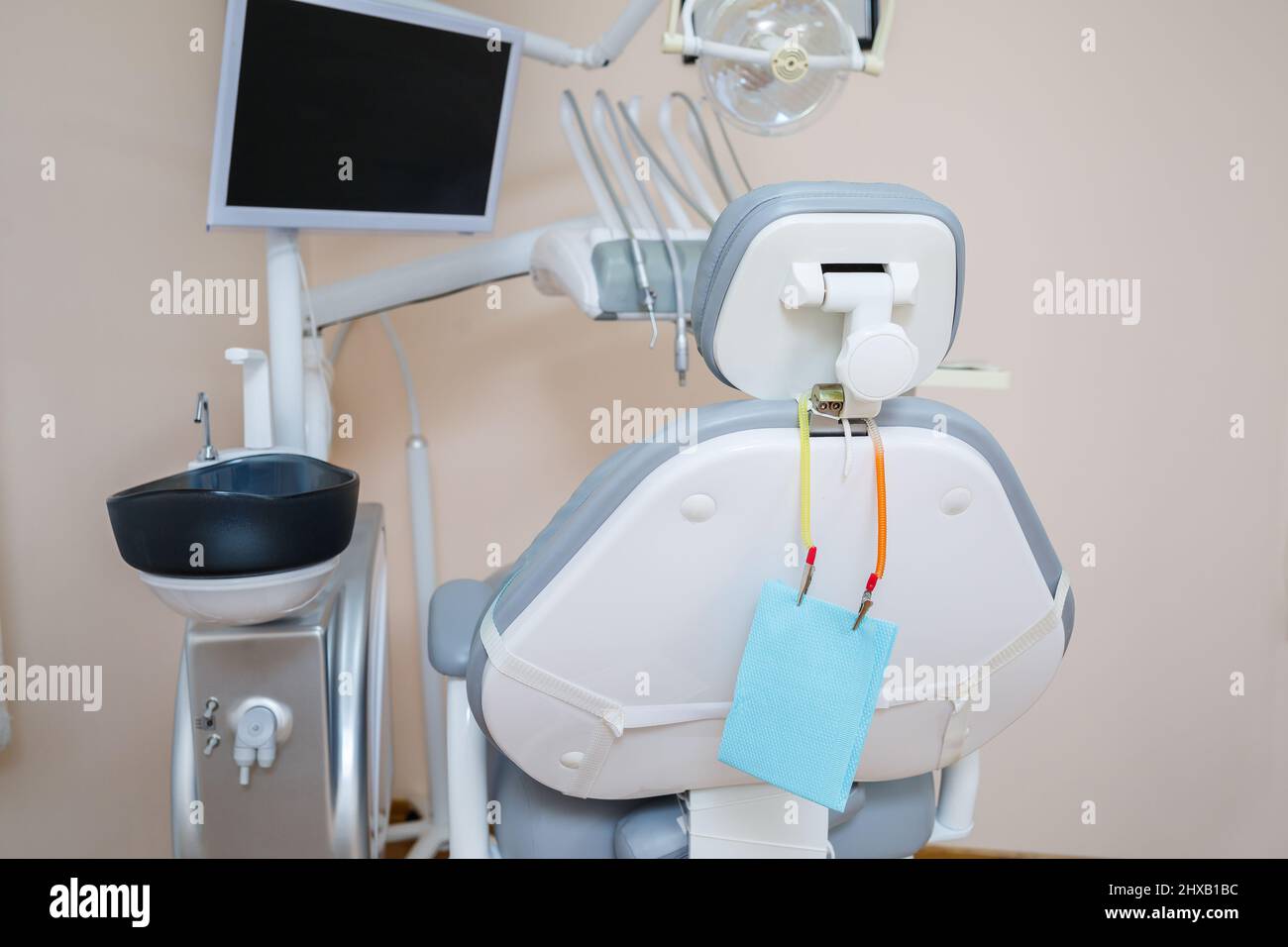 Professional modern tool for the treatment of dental diseases. Dental office equipment Stock
