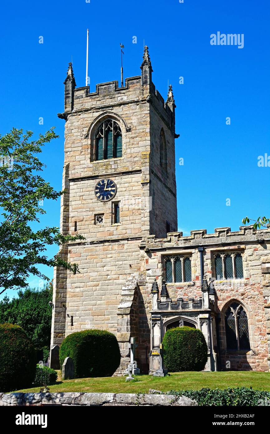 View of All Saints Church and churchyard along Church Lane, Kings