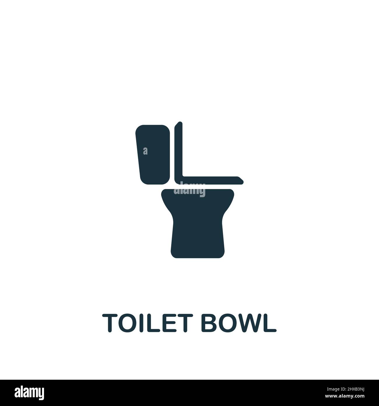 Toilet Bowl icon. Monochrome simple Toilet Bowl icon for templates, web