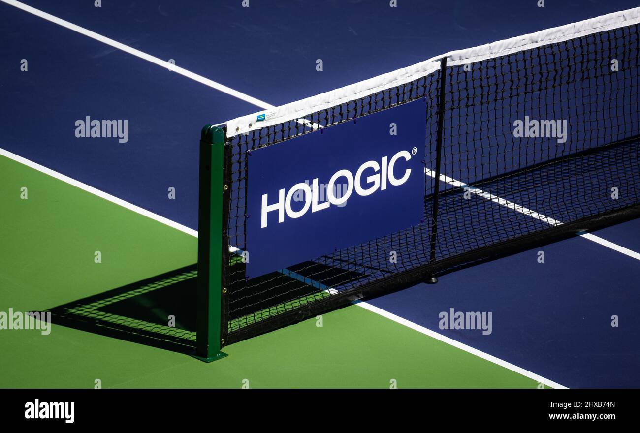 Hologic Logo at the 2022 BNP Paribas Open, WTA 1000 tennis tournament on March 9, 2022 at Indian Wells Tennis Garden in Indian Wells, USA - Photo: Rob Prange/DPPI/LiveMedia Stock Photo